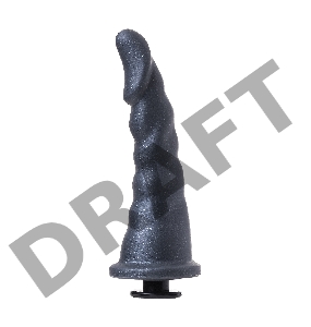 Насадка для страпона RealStick Strap-On by TOYFA Axel, PVC, чёрный, 17,5 см