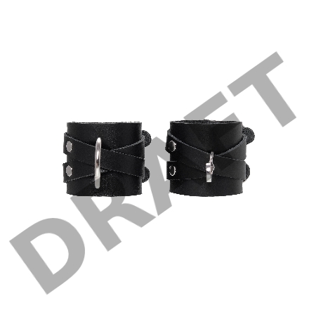 Наручники Pecado BDSM, с двумя перекрёстными ремешками, оригинальная сцепка, натуральная кожа