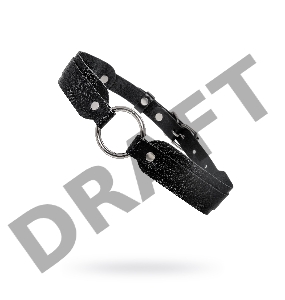 Чокер-ошейник Pecado BDSM, со скруглёнными углами, натуральная кожа, чёрный