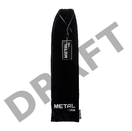 Анальная втулка Metal by TOYFA с бело-фиолетовым хвостом, металл, серебряная, 45 см, Ø 3,3 см