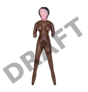 Кукла надувная Dolls-X by TOYFA Michelle, негритянка, с тремя отверстиями, 160 см