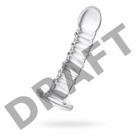 Нереалистичный фаллоимитатор Sexus Glass, стекло, прозрачный, 16 см