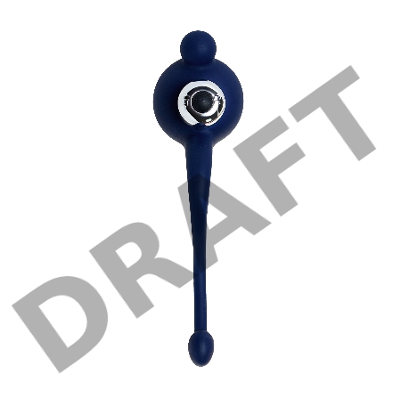 Виброкольцо с хвостиком JOS MICKEY, силикон, синий, 12,5 см