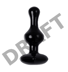 Анальная втулка Sexus Glass, стекло, черная, 9,8 см