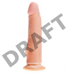 Фаллоимитатор на присоске ART-Style №25 с бугорком для клиторальной стимуляции - 20 см.