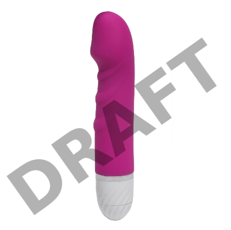 Лиловый силиконовый вибратор для точки G - 17 см.