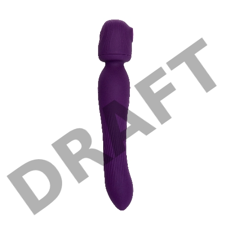 Стимулятор 2 в 1 JOS Kisom, силикон, фиолетовый, 13 см