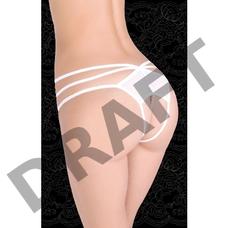 Оригинальные трусики с бусинами и тройными бретелями