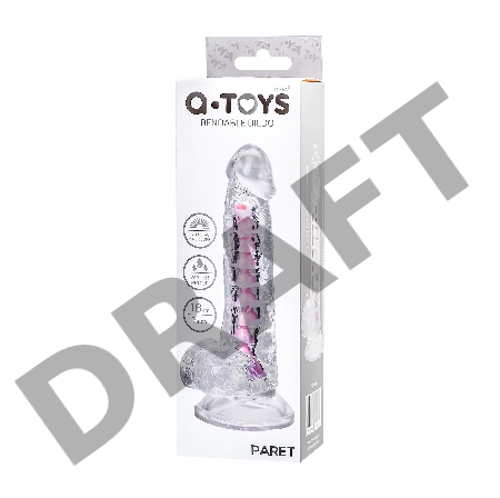 Гибкий фаллоимитатор A-Toys Paret, TPE, прозрачный, 18 см