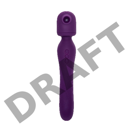 Стимулятор 2 в 1 JOS Kisom, силикон, фиолетовый, 13 см
