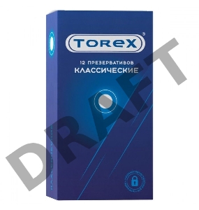 Презервативы классические TOREX  латекс, №12, 19 см