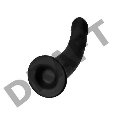 Анальный фаллоимитатор POPO Pleasure by TOYFA Serpens с изгибом M, силикон, черный, 16,5 см