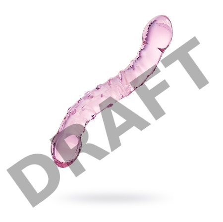 Двусторонний фаллоимитатор Sexus Glass, стекло, розовый, 20,5 см