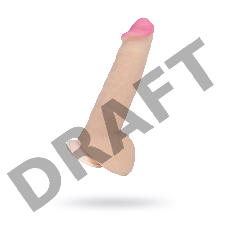 Фаллоимитатор неоскин на присоске REAL Next  Lovetoy, TPR, телесный, 23 см