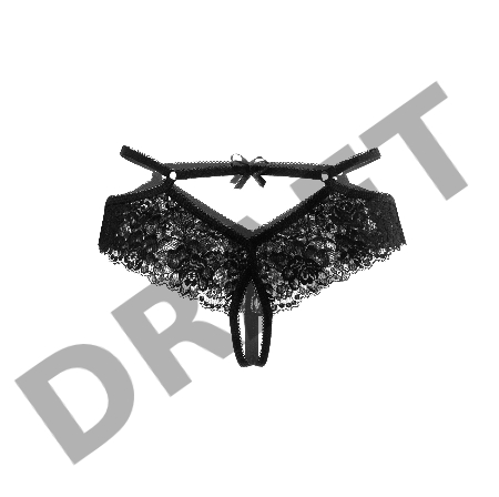 Эротические трусики Erolanta Agnes кружевные, черный (50-52)