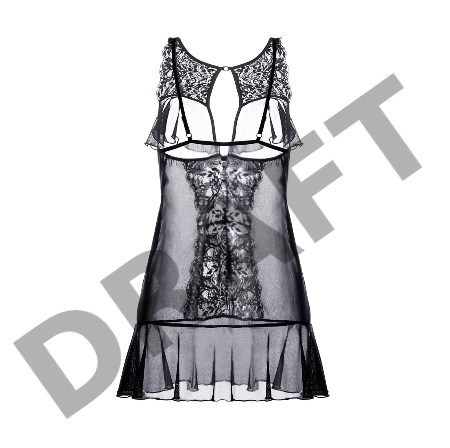 Эротическая комбинация Erolanta Margarita, черный (50-52)