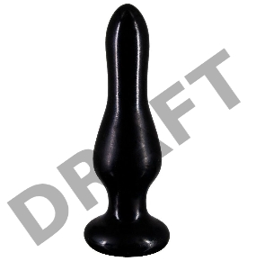 Черная анальная пробка MAGNUM 12 - 12 см.