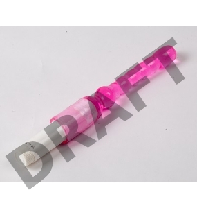 Розовый анальный стимулятор с вибрацией - 23,5 см.