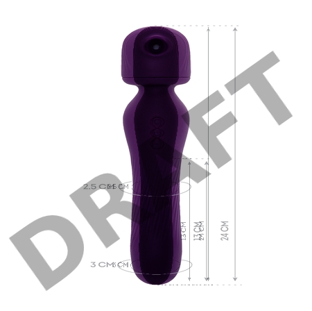 Стимулятор 2 в 1 JOS Kisom, силикон, фиолетовый, 13 см