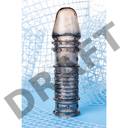 Насадка ToyFa XLover, для увеличения размера, TPE, черная прозрачная, 13,5 см