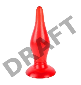 Красная анальная втулка - 15 см.