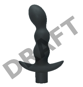 Серый анальный вибромассажёр Naughty - 14,5 см.