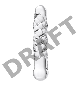 Накопитель Двусторонний фаллоимитатор Sexus Glass, стекло, прозрачный, 16 см