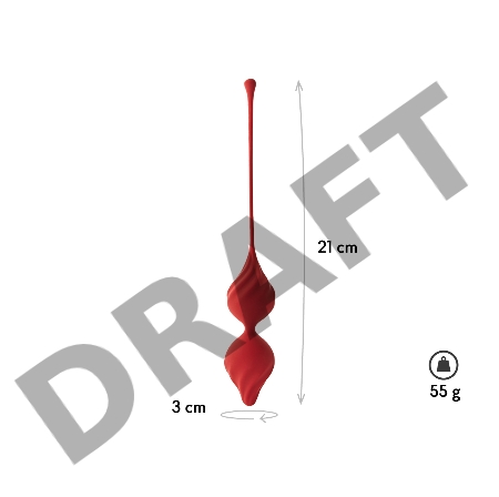 Вагинальные шарики Alcor, цвет бордовый (LYRA)