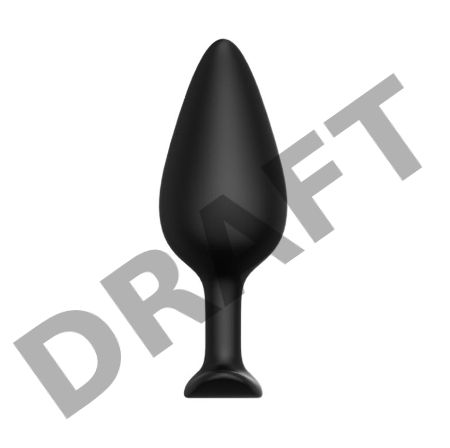 Черная анальная пробка Butt plug №04 - 10 см