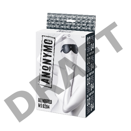 Маска Anonymo, PU кожа, черная, 24 см