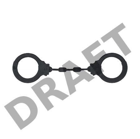 Черные силиконовые наручники Suppression