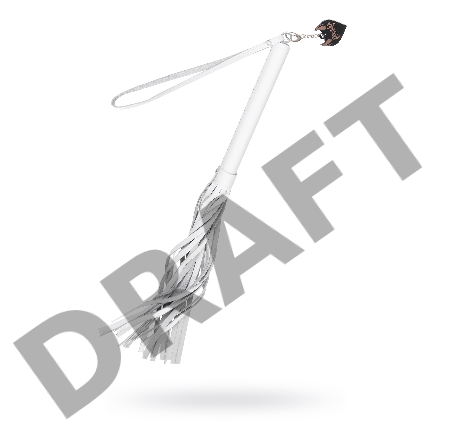 Плеть Pecado BDSM, белая рукоять, белые хлысты, натуральная кожа