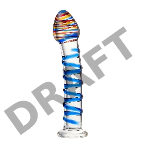 Нереалистичный фаллоимитатор Sexus Glass, стекло, прозрачный, 18 см