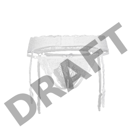 Эротический комплект Erolanta Deborah: пояс для чулок и трусики, белый (46-48)