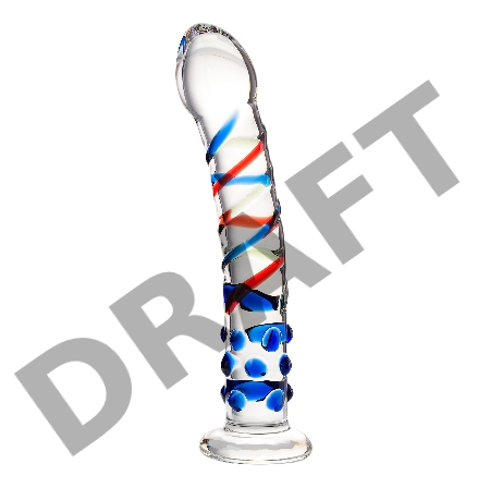 Нереалистичный фаллоимитатор Sexus Glass, стекло, прозрачный, 18 см