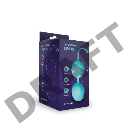 Шарики Кегеля со смещенным центром тяжести Sirius, 3,5 x 14 см , цвет аквамарин