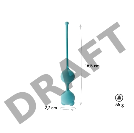 Вагинальные шарики Beta, цвет аквамарин (LYRA)