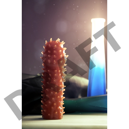 Насадка KOKOS  с дополнительной стимуляцией, реалистичная, TPE, бежевый, 14.7 см