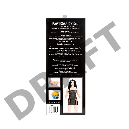 Кукла надувная Dolls-X by TOYFA Cop Samantha реалистичная голова,брюнетка, с тремя отверстиями