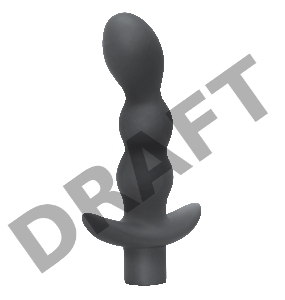 Серый анальный вибромассажёр Naughty - 14,5 см.