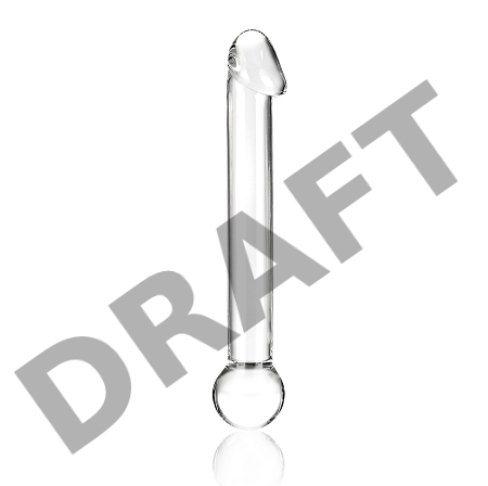 Стеклянный дилдо с реалистичной головкой - 16 см.