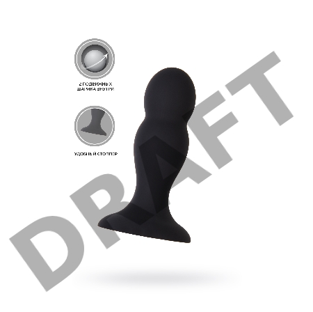 Анальная втулка Erotist Hidro M, силикон, чёрный, 10,5 см