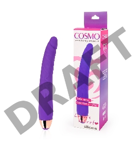 Фиолетовый изогнутый реалистичный вибратор - 18 см.