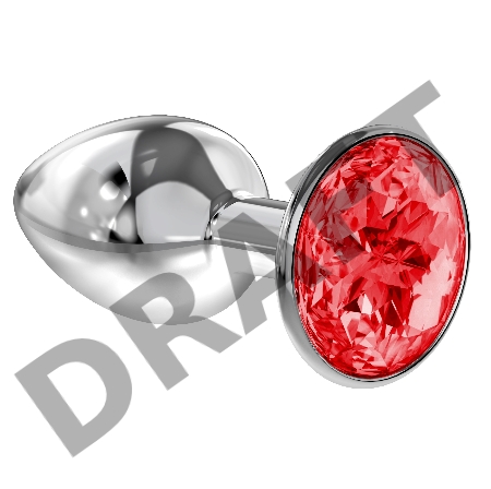 Анальная пробка Diamond Red Sparkle Small 4009-06Lola