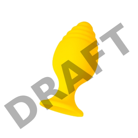 Анальная втулка ToDo by Toyfa Riffle, силикон, желтый, 6 см