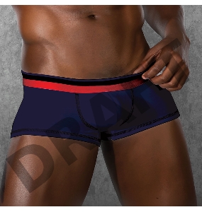 Темно-синие боксеры с красной резинкой DOREANSE XL