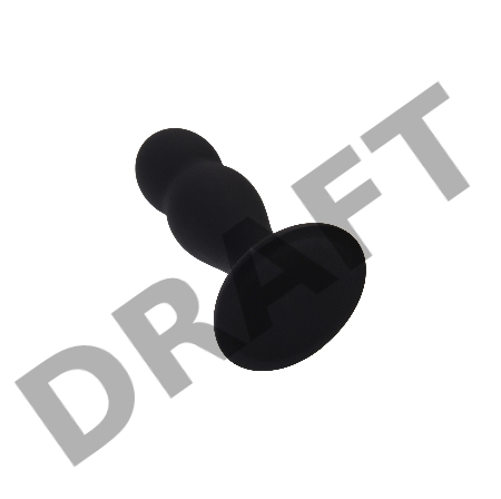 Анальная втулка Erotist Hidro M, силикон, чёрный, 10,5 см