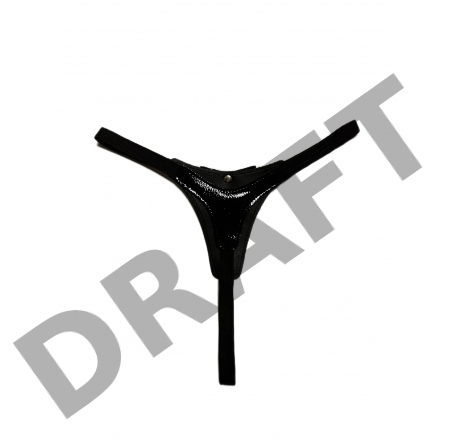 Черные лаковые трусики-стринги с бантиком