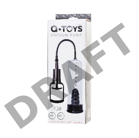 Помпа для пениса TOYFA A-Toys, PVC, чёрный, 20,5 см