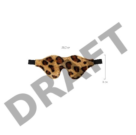 Маска Anonymo #0202, PU кожа, принт, 26 см